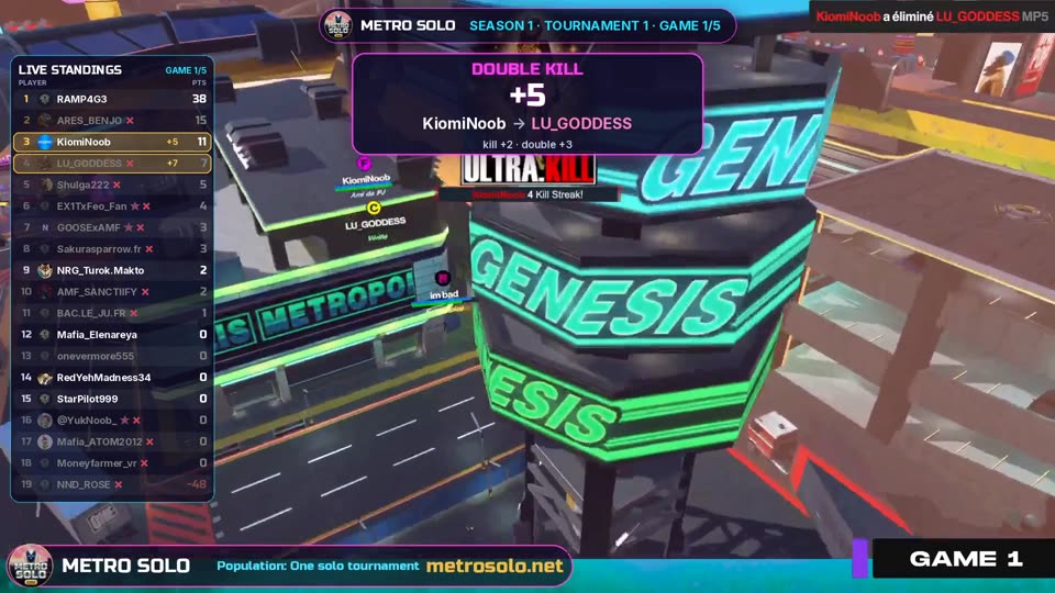Season 1 · Tournament 3 · METRO SOLO — Population One solo tournament ...